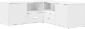 vidaXL Ντουλάπι Γωνιακό Λευκό 200x40x45 εκ. από Επεξ. Ξύλο