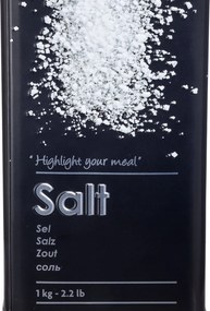 Δοχείο Για Αλάτι 1kg (Φ8.6x17) F-V Embossed Black 136312