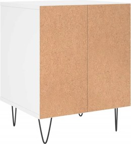 vidaXL Κομοδίνο Λευκό 40 x 35 x 50 εκ. από Επεξεργασμένο Ξύλο