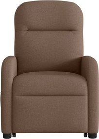vidaXL Πολυθρόνα Ανακλινόμενη με Ανύψωση Καφέ Υφασμάτινη