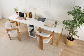 Γραφείο Λευκό / Χρυσό TWIN 240x60x74