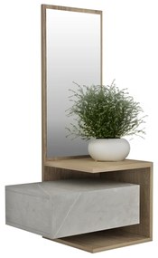 Intrahome ΕΠΙΠΛΟ ΕΙΣΟΔΟΥ ΤΟΙΧΟΥ ΜΕ ΚΑΘΡΕΠΤΗ LILONGWEKUCASABLANCALCASABLANCA_LUMPURERLEYIVRY-SUR-SEINECASABLANCA .12 ΜΕΛΑΜΙΝΗ ΦΥΣΙΚΟ-ΓΚΡΙ ΠΕΤΡΑ 49,1x31,3x90Υεκ intraho-1646274