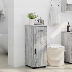 vidaXL Ντουλάπι Μπάνιου Γκρίζο Σονομα 30 x 35 x 80 εκ