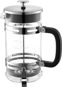VEVOR French Press Coffee Maker 1L Borosilicate Glass Coffee Tea Press Silver