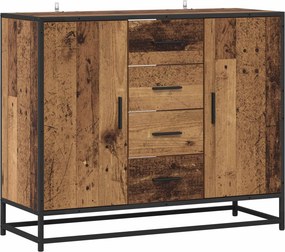 vidaXL Πλαϊνό γραφείο Παλαιωμένο ξύλο 92 x 35 x 76 εκ.