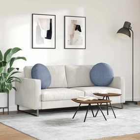 vidaXL Μαξιλάρια καθισμάτων 2 pcs Μπλε Ø50 x 19 εκ
