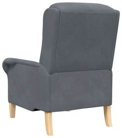 vidaXL Πολυθρόνα Σκούρο γκρι Βελούδο