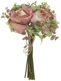 Μπουκέτο Λουλουδιών 3-85-758-0003 Υ28cm Dark Pink Inart Πλαστικό