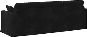 vidaXL Καναπές Μαύρο 228 x 78 x 80 εκ Βελούδο