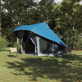 vidaXL Τέντα Tipi για 10 άτομα, αδιάβροχη σε μπλε χρώμα