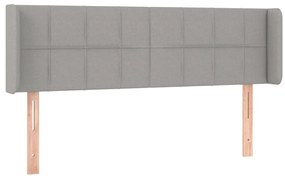 vidaXL Κεφαλάρι με Πτερύγια Ανοιχτό Γκρι 147x16x78/88 εκ. Υφασμάτινο
