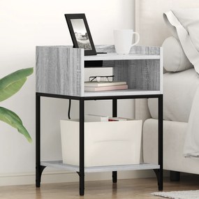 vidaXL Κομοδίνο με ράφι Γκρι sonoma 40 x 40 x 61 εκ Επεξεργασμένο ξύλο