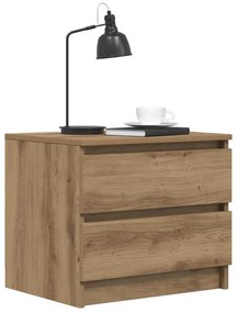 vidaXL Κομοδίνο Αρτισιανή Δρυς 50x40x43.5 εκ. από Επεξεργασμένο Ξύλο