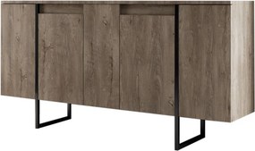 Κονσόλα Καρυδί / Μαύρο FODOME 160x35x80