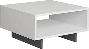 Τραπεζάκι σαλονιού Hola Megapap χρώμα λευκό - ανθρακί 60x60x32εκ.