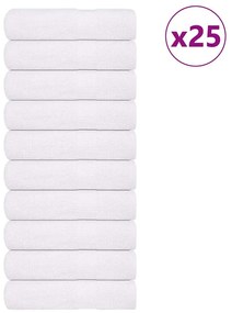 vidaXL Πετσέτες ντους 25 τεμάχια Λευκό 70x140 εκ. 360 γρ/μ² 100% Βαμβ.