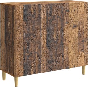 vidaXL Πλαϊνό γραφείο Παλαιωμένο ξύλο 89 x 34,5 x 80 εκ