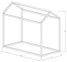 ΠΑΙΔΙΚΟ ΚΡΕΒΑΤΙ PALACE PAKOWORLD ΞΥΛΟ ΠΕΥΚΟΥ ΦΥΣΙΚΟ 70X140ΕΚ