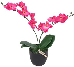 vidaXL Ορχιδέα Τεχνητή Κόκκινη 30 εκ. με Γλάστρα