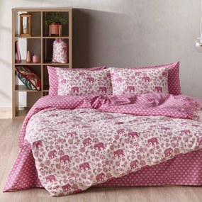 Σεντόνια Barat 20 (Σετ 3τμχ) Old Rose-Ecru Kentia Single 160x270cm 100% Βαμβάκι