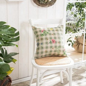 Μαξιλαροθήκη Διακοσμητική Parrillia 08 Green Teoran 45X45 Cotton-Polyester