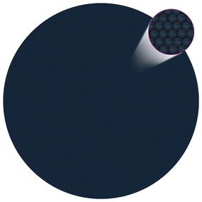 Κάλυμμα Πισίνας Ηλιακό Μαύρο/Μπλε 210 εκ. από Πολυαιθυλένιο - Μαύρο