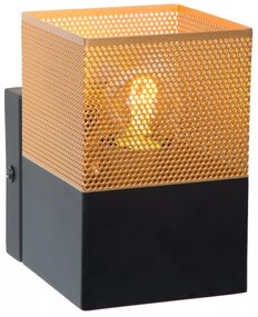 Φωτιστικό Επίτοιχο Lucide 21223-01-02 RENATE Χρυσό Χρώμα (Gold Coloured)|Μαύρο Ματ (Black Mat)
