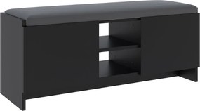 Παπουτσοθήκη Zulla Megapap χρώμα μαύρο 110x37x43εκ.