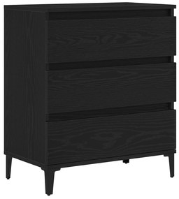 vidaXL Πλαϊνό Γραφείο Μαύρο Δρυός 60x35x70 εκ Επεξεργασμένο Ξύλο