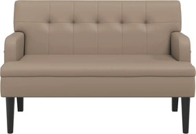 vidaXL Παγκάκι με Πλάτη Καπουτσίνο 112x65,5x75 εκ.