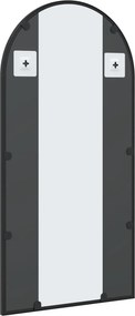 vidaXL Καθρέφτης Τοίχου Αψίδα Μαύρος 40 x 80 εκ. από Σίδερο