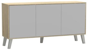 Μπουφές Billie sonoma-γκρι 149x40x77εκ Υλικό: CLIPBOARD WITH MELAMINE 248-000005