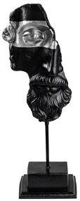 Διακοσμητικό Αγαλματίδιο Zeus 565TNL1196 15x14x50cm Black-Silver Aberto Design Πολυέστερ