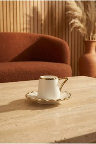 Stewehome Σετ πορσελάνινων φλιτζανιών καφέ για 6 άτομα Λευκό