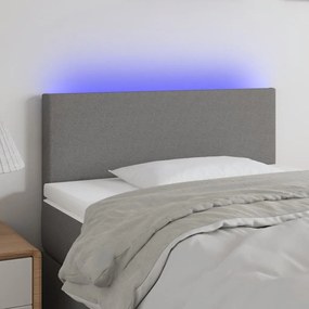 Κεφαλάρι Κρεβατιού LED Σκούρο Γκρι 90x5x78/88 εκ. Υφασμάτινο 3121315