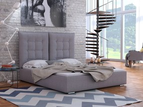 Κρεβάτι Florence 104, Διπλό, Γκρι, 160x200, Ταπισερί, 175x214x128cm, 85 kg | Epipla1.gr