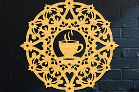 Σετ των 2 Intra απο ξύλο plywood 3mm-4mm πάχος - Coffee Shop Coffee Sign Cut Laser Δίασταση 30x20 cm INTRAFABR-120692942