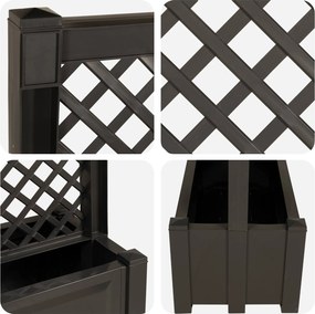 vidaXL Μεγάλη Γλάστρα με Δίχτυ Ανθρακί 99,5 x 43 x 133,5 PP
