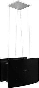 vidaXL Απορροφητήρας Νησίδα Κρεμαστός Αφής με LCD από Ψημένο Γυαλί