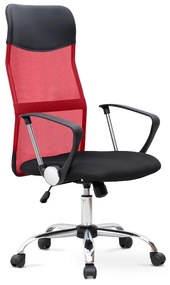 0223106 Καρέκλα γραφείου Marco Megapap με ύφασμα Mesh χρώμα κόκκινο - μαύρο 62x59x110/120εκ. Mesh ύφασμα/Μέταλλο, 1 Τεμάχιο