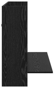 vidaXL Επιτοίχιο γραφείο με ράφι Μαύρη δρυς 105 x 48 x 75 εκ.