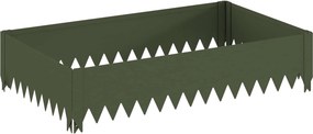VidaXL Περίγραμμα γκαζόν 100 x 60 x 20 εκ. Ατσάλι Λαδί