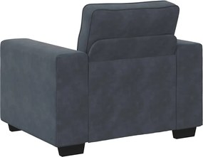 vidaXL Πολυθρόνα Σκούρο Γκρι Βελούδινη 100 x 77 x 82 εκ.