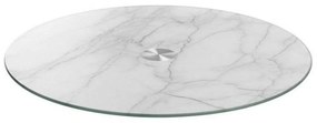 Πιατέλα Περιστρεφόμενη Marbelo 034925L 33cm Marble White Leonardo Γυαλί