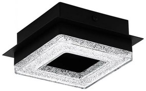 Φωτιστικό Οροφής-Πλαφονιέρα Led Fradelo 1 99324 3000K Black-Clear Eglo Κρύσταλλο,Μέταλλο