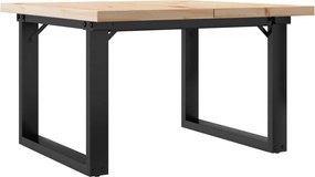 vidaXL Τραπεζάκι Σαλονιού Πλαίσιο Ο Μασίφ Πεύκο/Ατσάλι