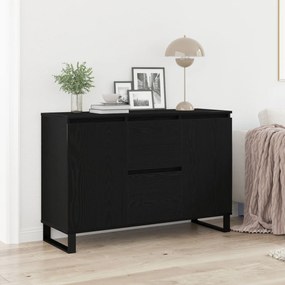 Μπουφές Μαύρο Δρυς 104x35x70 εκ Κατασκευασμένο Ξύλο
