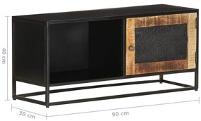 vidaXL Έπιπλο Τηλεόρασης 90 x 30 x 40 εκ. από Ακατέργαστο Ξύλο Μάνγκο