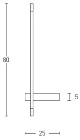 Απλίκα Φωτιστικό Τοίχου 25cm LED 10W IP20 3000K Zambelis 20339 Μαύρο