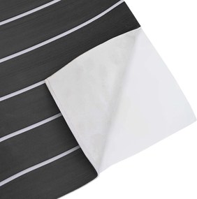 vidaXL Ματ Σκάφους Ριγέ Σκούρο Γκρι και Λευκό 240 x 60 cm EVA